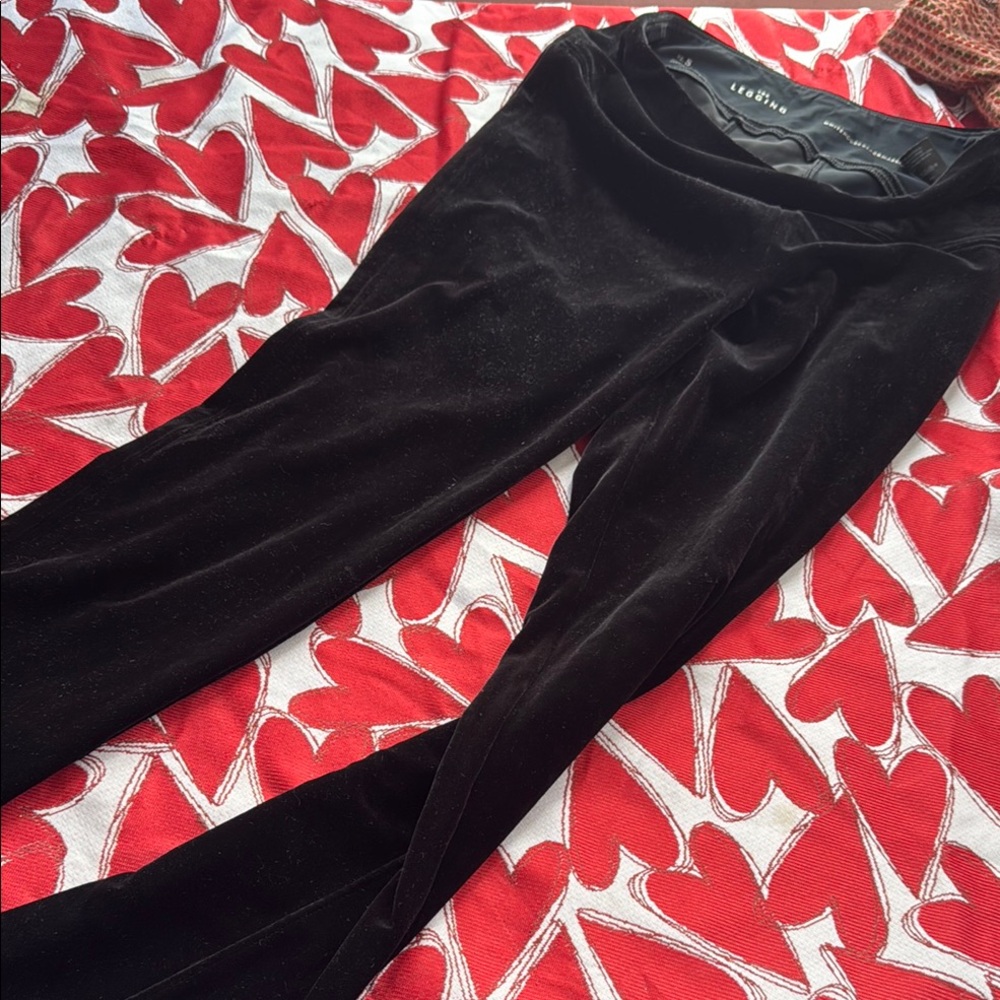 Black Velvet Leggings